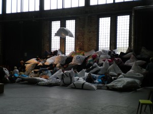 Beanbag heaven at DMY Youngsters - students, sleep etc...