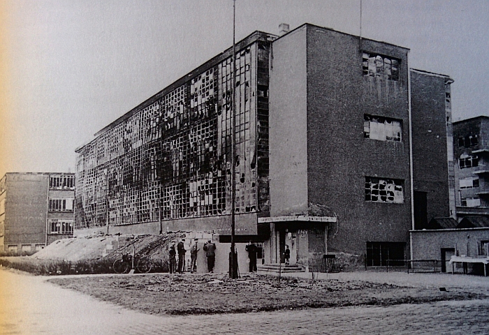 Bauhaus Dessau, following the 1945 allied bombing of Dessau