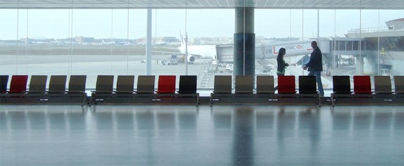 Airline seating as part of airport design