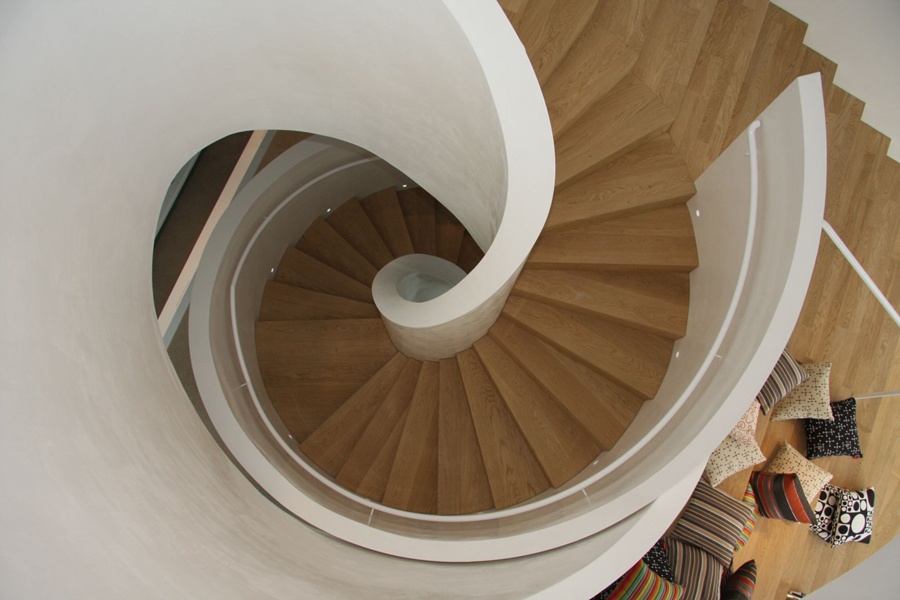 VitraHaus: Spiral staircases are an important feature