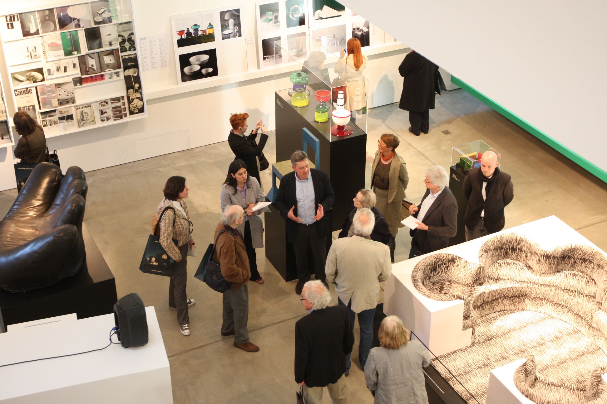 Curator Mathias Schwartz-Clauss guides visitors through the exhibition