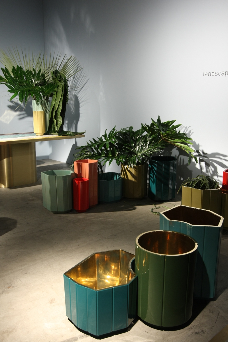 Design Basel 2013 Carwan Gallery Landscape Series India Mahdavi Vases Gold