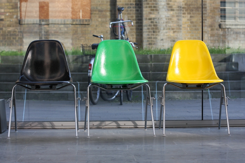 Charles and Ray Eames plastic sidechairs