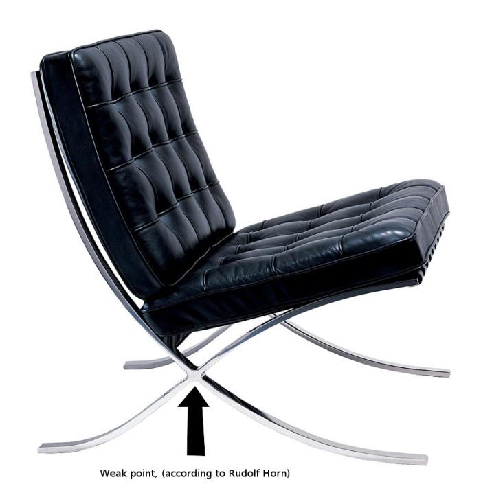 ludwig mies van der rohe barcelona chair rudolf horn