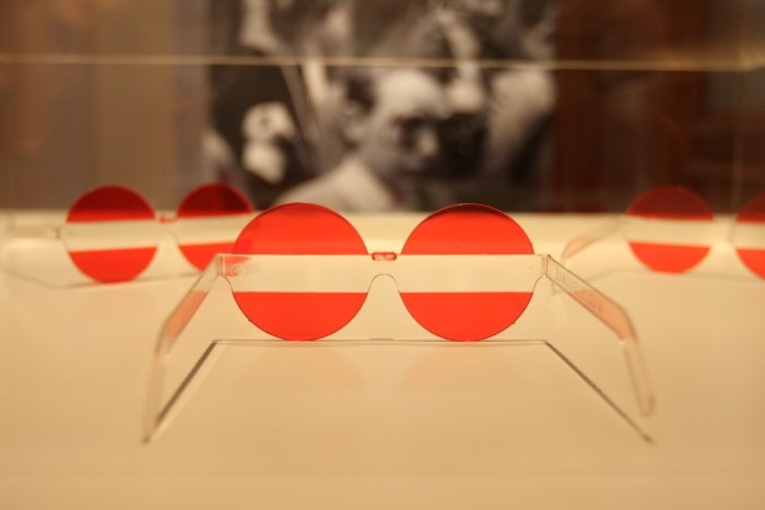 Austriennale sunglasses by Hans Hollein, as seen at USM - Rethink the Modular during Milan Design Week 2015