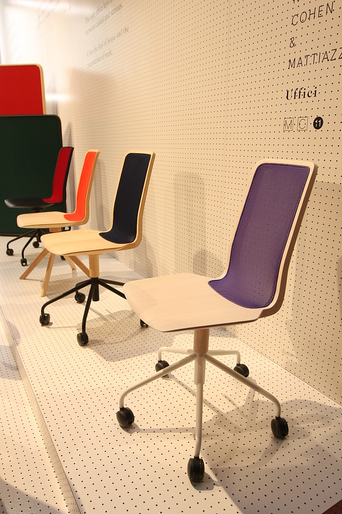 Uffici Chair by Nitzan Cohen for Mattiazzi, with metal, five foot castor base