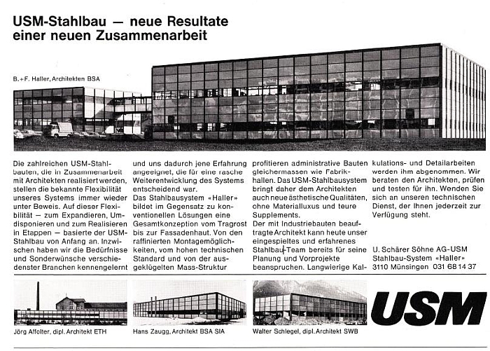 USM Stahlbausystem Haller advertising