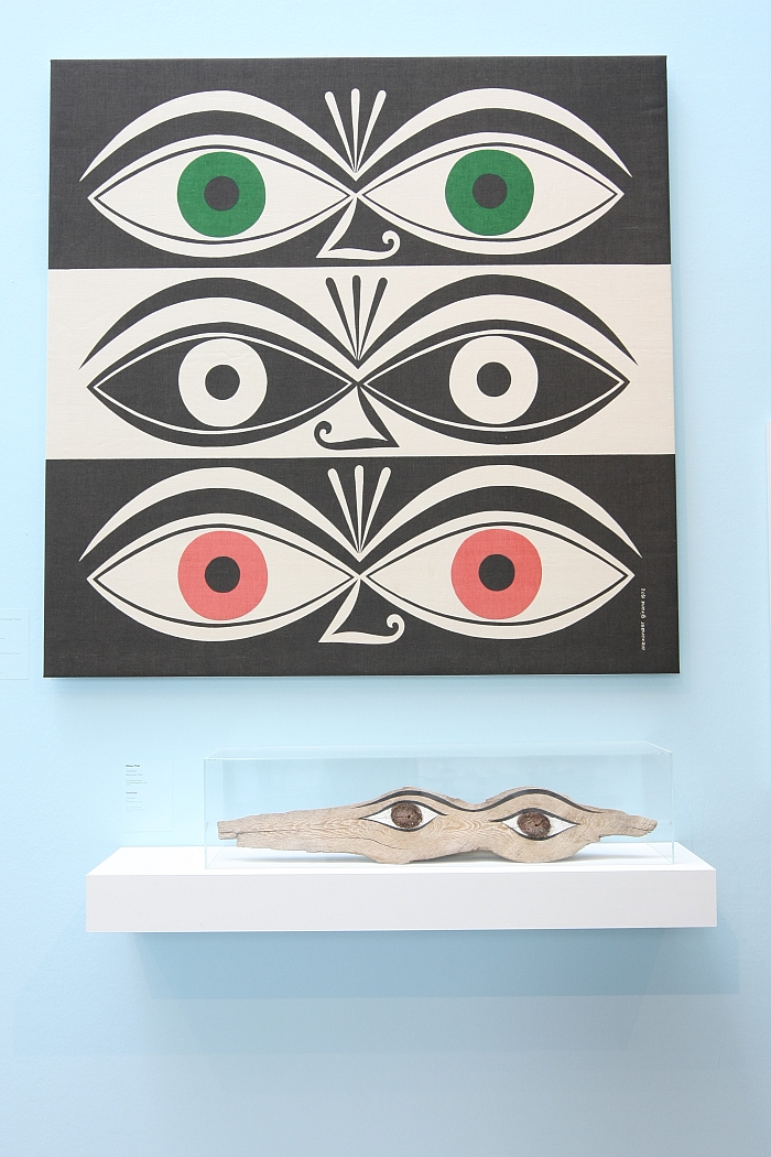 Triple Eyes from 1971 and a wooden 