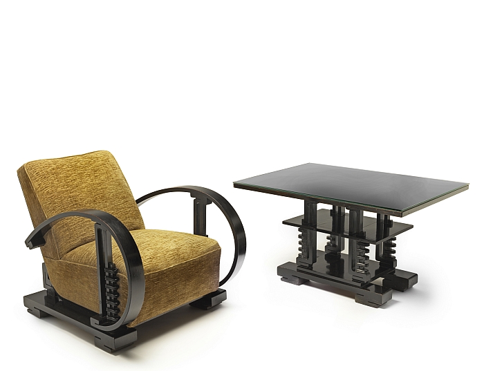 Armchair and coffee table by Liem Bwan Tjie, ca. 1930 (Photo Erik & Petra Hesmerg, Courtesy of Stedelijk Museum Amsterdam)