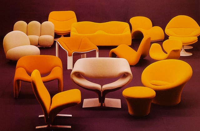 Furniture by Pierre Paulin (Image courtesy of Le Centre Pompidou)