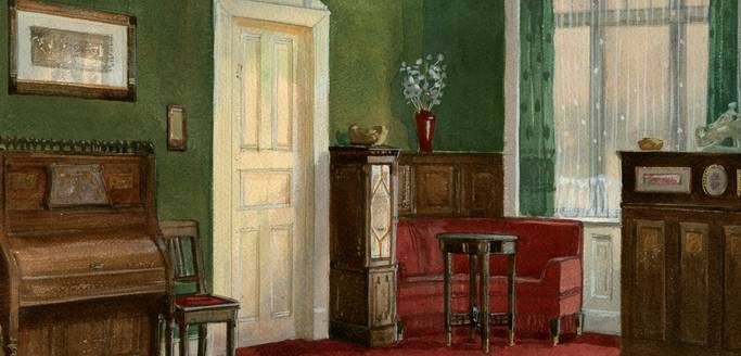 Peter Gustaf Dorén Interior Design in Hamburg circa 1900 at the Museum für Kunst und Gewerbe, Hamburg (Photo © Peter Nils Dorén, courtesy Museum für Kunst und Gewerbe Hamburg)