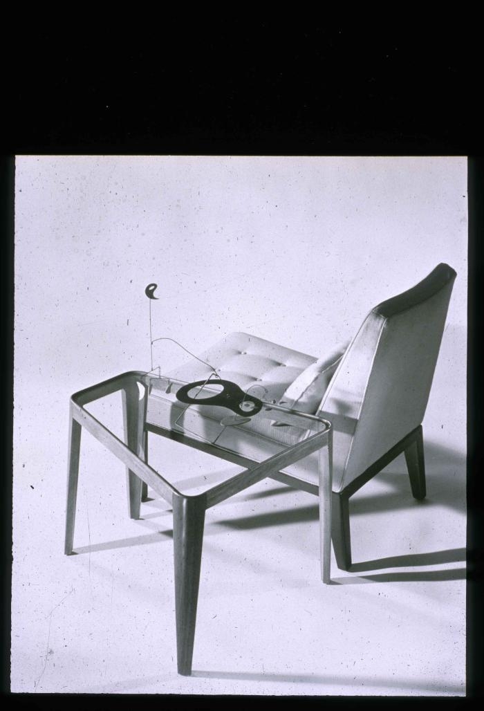 Edward J Wormley. Slipper Chair with Side Table . 1948 - 1950. Edward J Wormley papers; Professional (KA0048.02). New School Archives and Special Collections Digital Archive