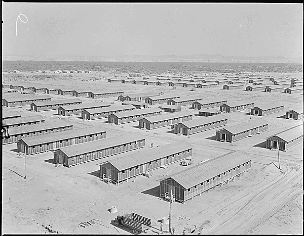 Poston War Relocation Center, Arizona (Photo Fred Clark, via US National Archives, Identifier 536152 https://catalog.archives.gov/id/536152)