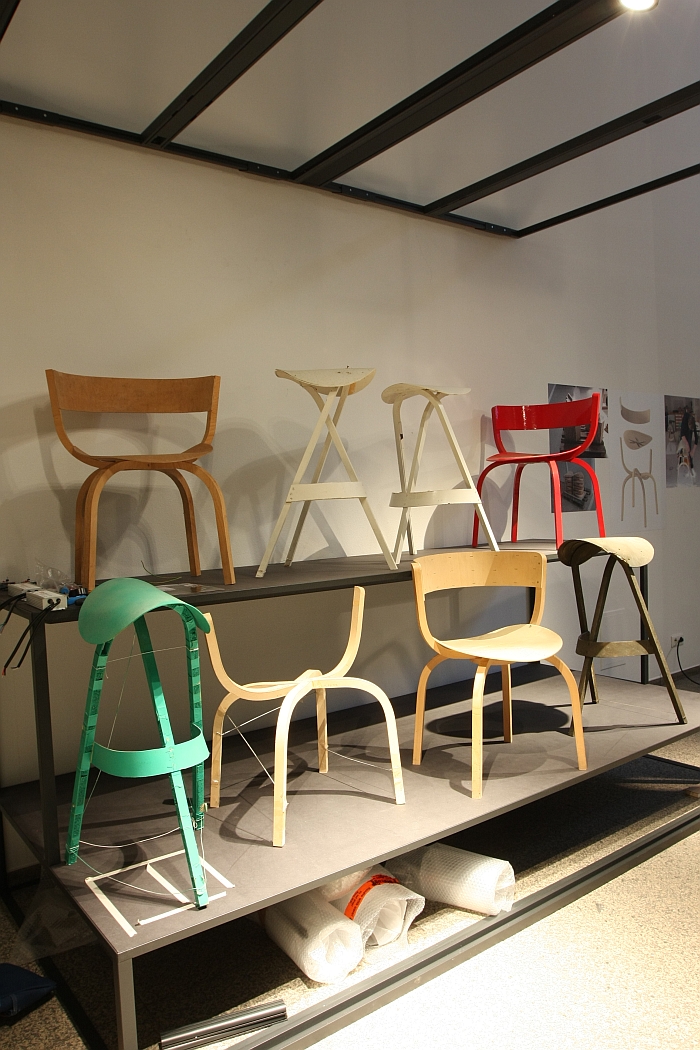 Prototypes of the 404 collection by Stefan Diez for Thonet, as seen at FULL HOUSE: Design by Stefan Diez, Museum für Angewandte Kunst Cologne