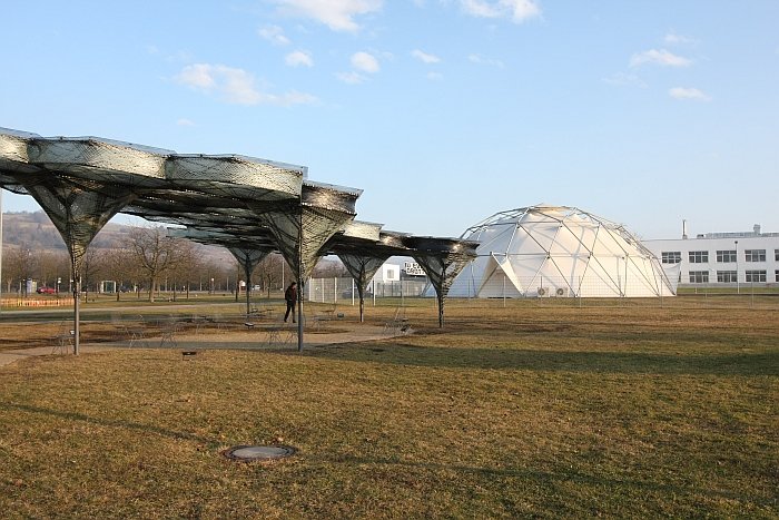 Light, computational construction meets light, computational construction Elytra Filament Pavilion Thomas C. Howard Richard Buckminster Fuller Dome