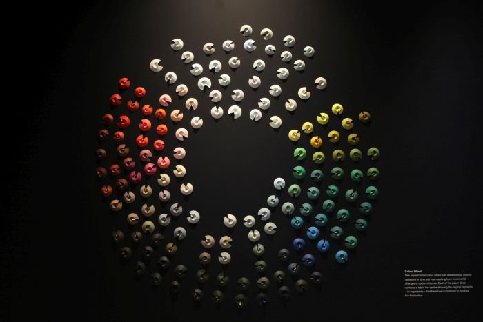 An experimental colour wheel by Hella Jongerius, as seen at Breathing Colour by Hella Jongerius, the Design Museum, London