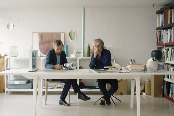 Erwan & Ronan Bouroullec in their atelier in Paris Belleville (Photo courtesy Studio Bouroullec)