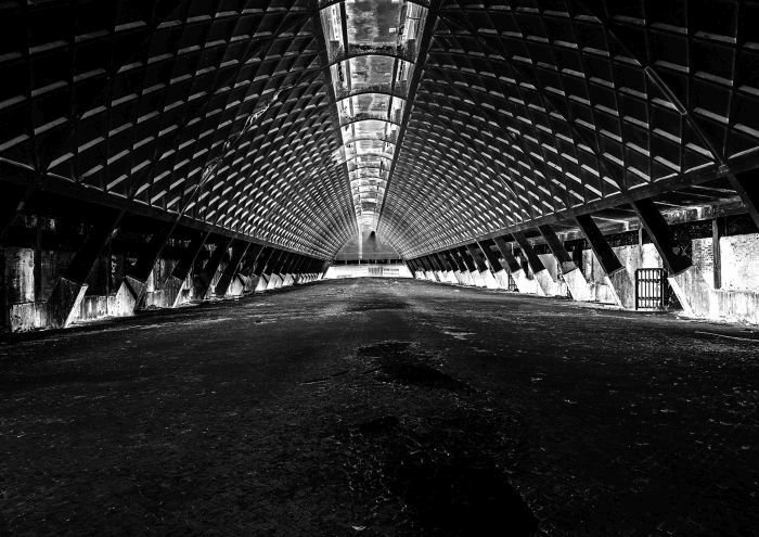 Pier Luigi Nervi Salt Storage Depot, Tortona, Italy (Photo courtesy Staatlichen Museen zu Berlin)