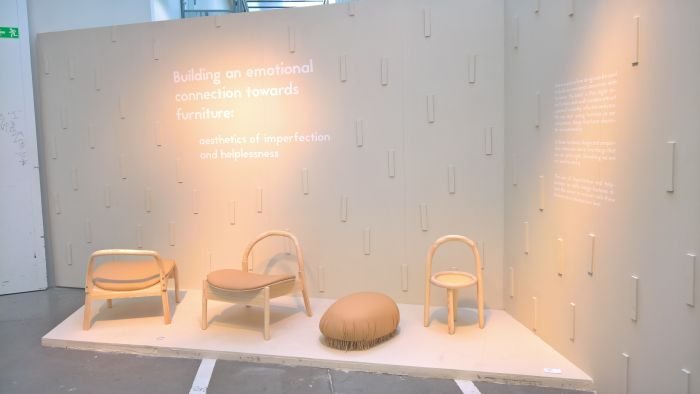 Building an emotional connection towards furniture Aesthetics of imperfection and helplessness by Teemu Perttunen, as seen at Konstfack Degree Exhibition 2018, Stockholm