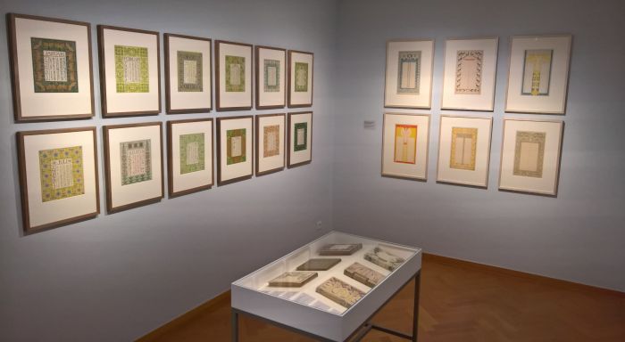 Book designs by Anna Spikema and calendars by Gerarda de Lang-Rueter & Netty van der Waarden, as seen at Art Nouveau in Nederland, The Gemeentemuseum Den Haag