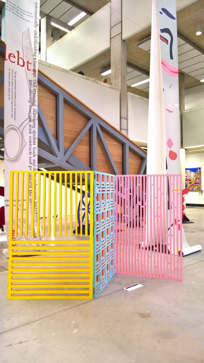 Room divider by Emily Atherton, as seen at Manchester School of Art Degree Show 2018