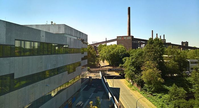 Essen's future meets Essen's past......Folkwang Universität der Künste Essen Quartier Nord on te Zeche Zollverein ex-colliery site