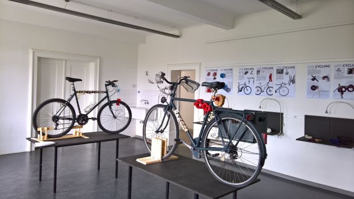 Presention of the project Life Cycling, as seen at Rundgang 2018, Universität der Künste Berlin