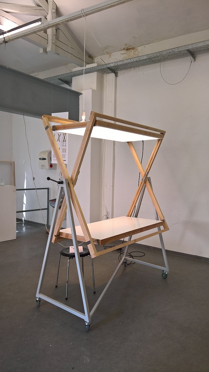 XI von FAF Friedrich Gerlach, Anna Vock, Franca Bloch, realised in context of We work, as seen at Summaery 2018, Bauhaus University Weimar