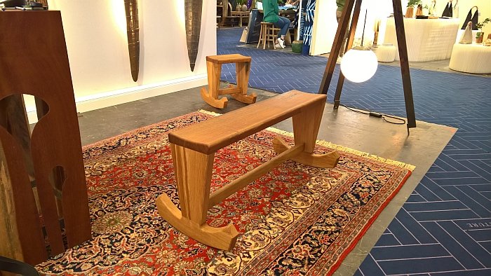 Anchor Rocking Bench and Anchor Rocking Stool by Rüdiger Weidemann, as seen at Maison et Objet Paris Autumn 2018