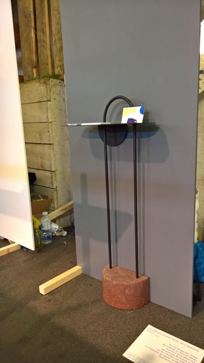 Au dessus d'une nuée de cheminée, doorstop with shelf by Benjamin Helle through Aequo Edition, as seen at Paris Design Week 2018