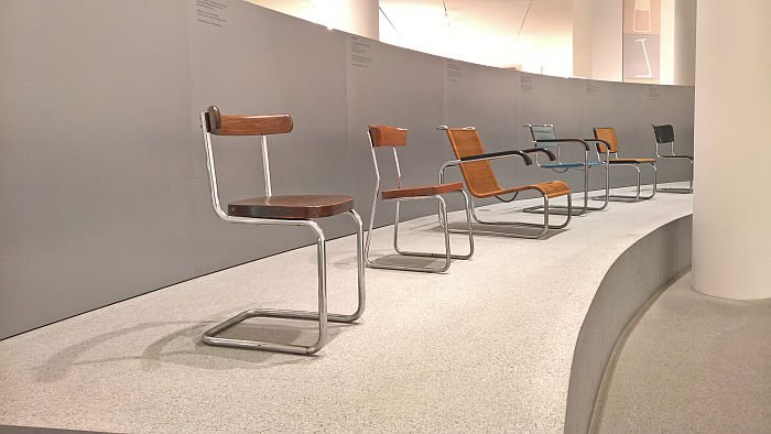 Works by Gebrüder Thonet, Bruno Weill, Andre Guyot, Marcel Breuer & Mart Stam, as seen at Thonet & Design, Die Neue Sammlung - The Design Museum, Munich