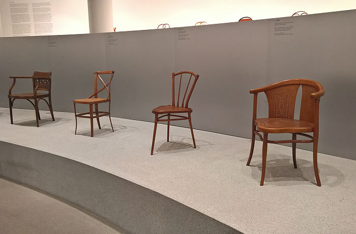 Late 19th/early 20th centuyr works by Gebrüder Thonet, as seen at Thonet & Design, Die Neue Sammlung - The Design Museum, Munich