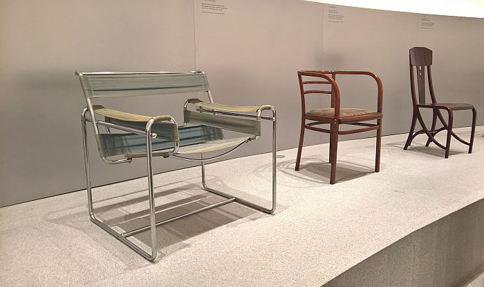 Marcel Breuer B 3 Wassily armchair & Postsparkasse chair by Otto Wagner & Josef Hoffmann, as seen at Thonet & Design, Die Neue Sammlung - The Design Museum, Munich 