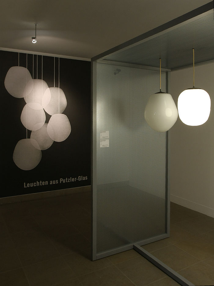 Tropfen (l) & Düren (r) by Wilhelm Wagenfeld for Glashütte Peill & Putzler, as seen at Wilhelm Wagenfeld: Lamps, Wilhelm Wagenfeld Haus, Bremen