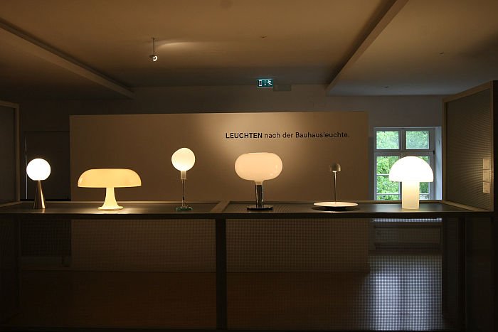 Works by Gio Ponti, Giancarlo Mattioli, Gae Aulenti, Franco Albini/Franca Helg, Vico Magistretti & Luciano Vistosi, as seen at Wilhelm Wagenfeld: Lamps, Wilhelm Wagenfeld Haus, Bremen