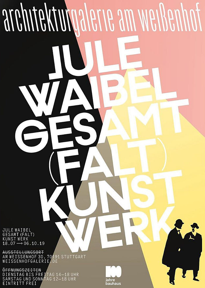 Jule Waibel. Gesamt (Falt) Kunst Werk at the architekturgalerie am weißenhof, Stuttgart