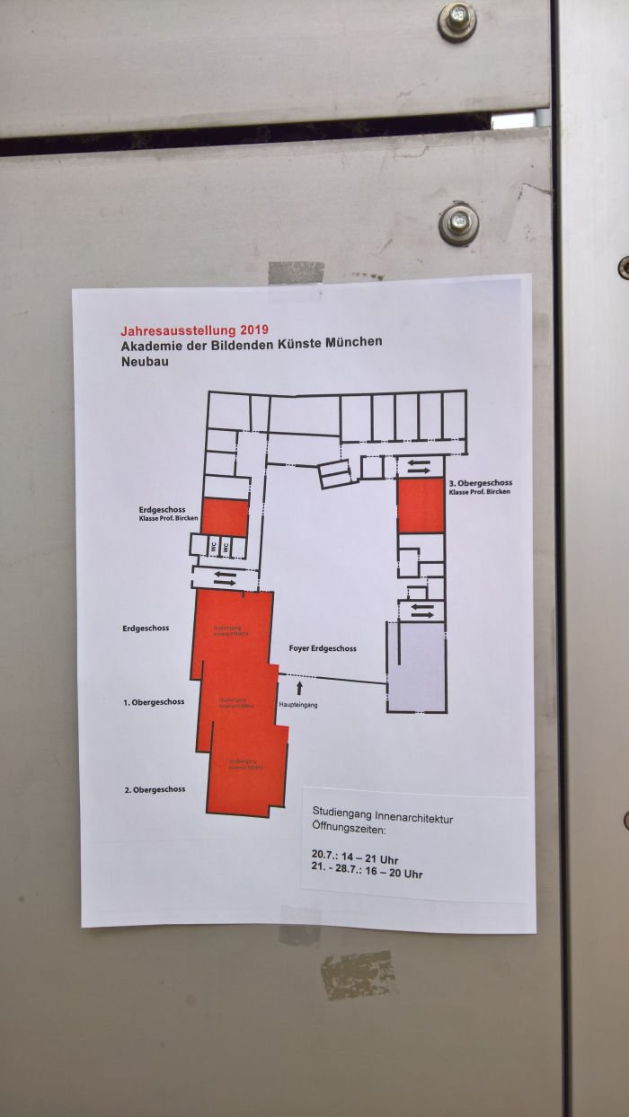 Jahresausstellung 2019, Akademie der Bildenden Künste München..... Innenarchitektur 