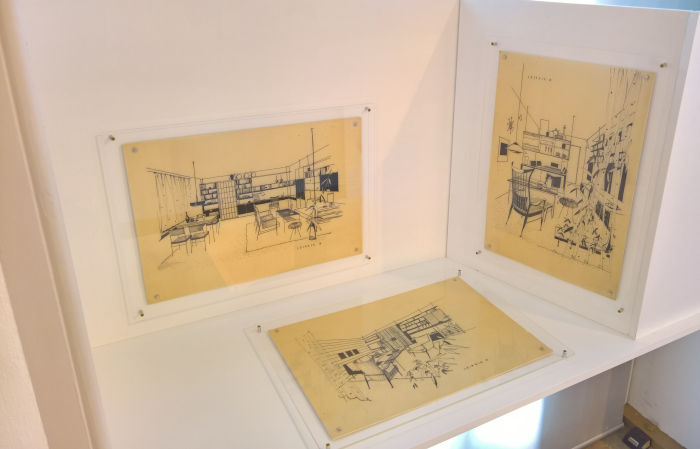 Sketches by Rudolf Horn, as seen at Rudolf Horn - Wohnen als offenes System, the Kunstgewerbemuseum Dresden