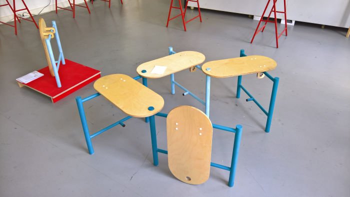 Sea of Stools by Jasper Bertelsen, as seen at Rundgang 2019, Universität der Künste Berlin