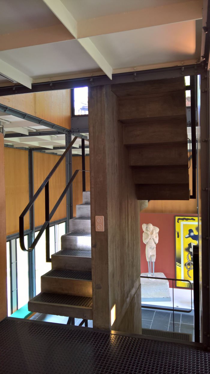 The central stairwell in the Pavillon Le Corbusier, Zürich