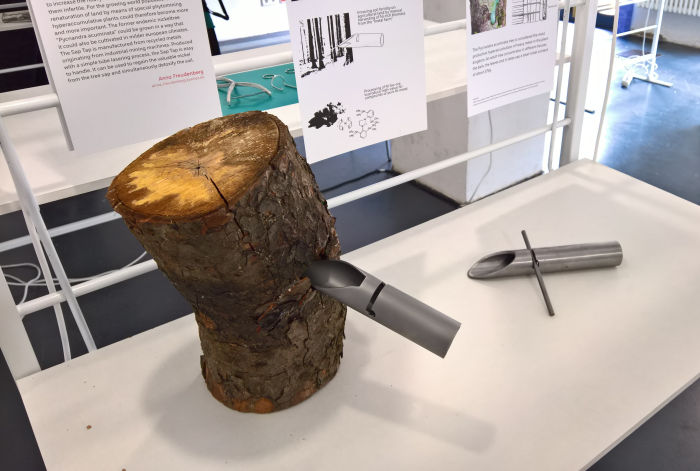 Nickeltree Sap by Tap Anna Freudenberg, realised in the class Urban Mining - Urban Tooling, as seen at Rundgang 2019, Burg Giebichenstein Kunsthochschule Halle