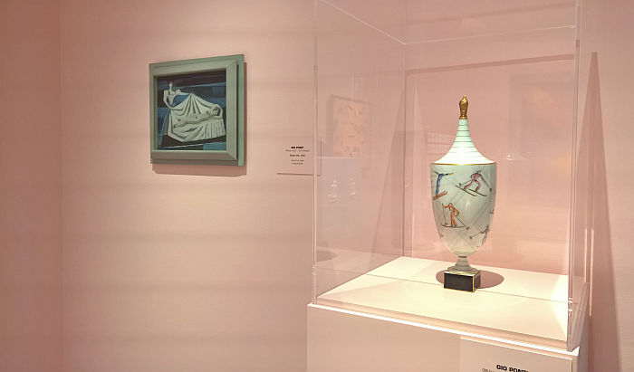 An urn and an untitled art work by Gio Ponti, as seen at Mondo Mendini, The Groninger Museum, Groningen