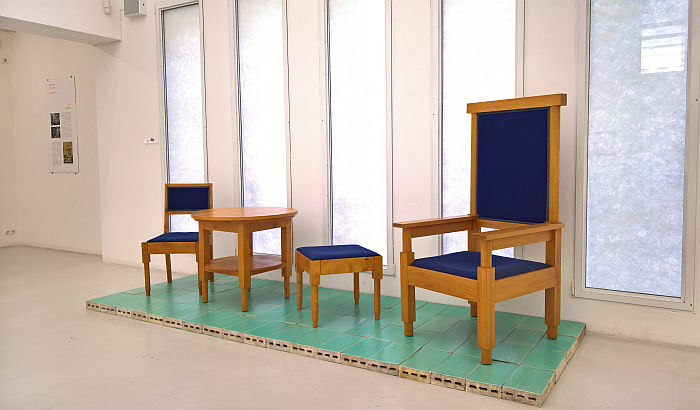 Furniture by Eberhard Schrammen, as seen at Unknown Modernism, Brandenburgisches Landesmuseum für moderne Kunst, Cottbus