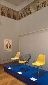 The original Sitzen 69 exhibition poster looks over chairs that weren't included, , as seen at Sitzen 69 Revisited @ MAK – Museum für angewandte Kunst, Vienna