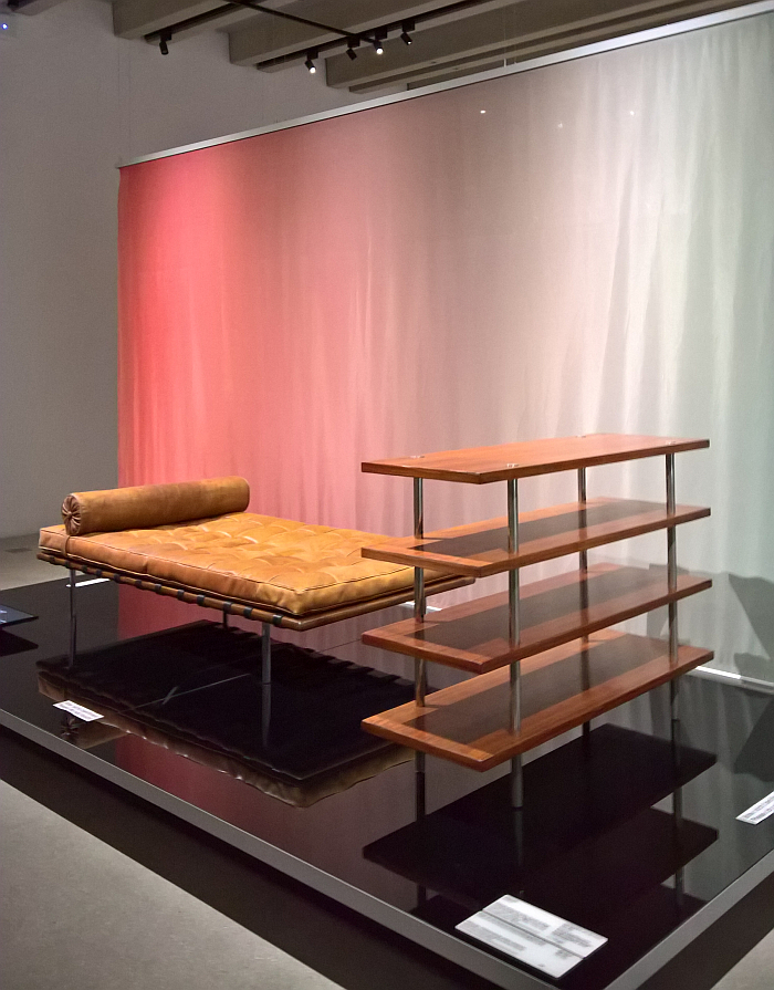 Shelving and Day Bed, by.....? Or as the Bauhaus Museum Weimar asks, "Who designed it, Mies van der Rohe or Lilly Reich?" (clue: in all probability both are primarily Lilly Reich)