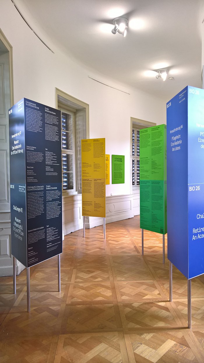 Presentation of the six A Challenge of Knowledge projects, as seen at Common Knowledge - Design in Times of the Information Crisis, Kunstgewerbemuseum Dresden