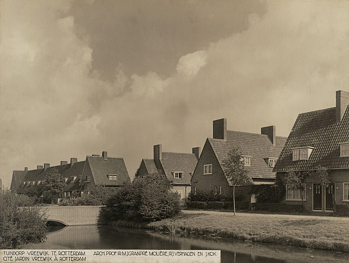 A view of of Vreewijk Garden Village, Rotterdam, (Photo NAI Collection, "TENT n12" via commons.wikimedia.org)