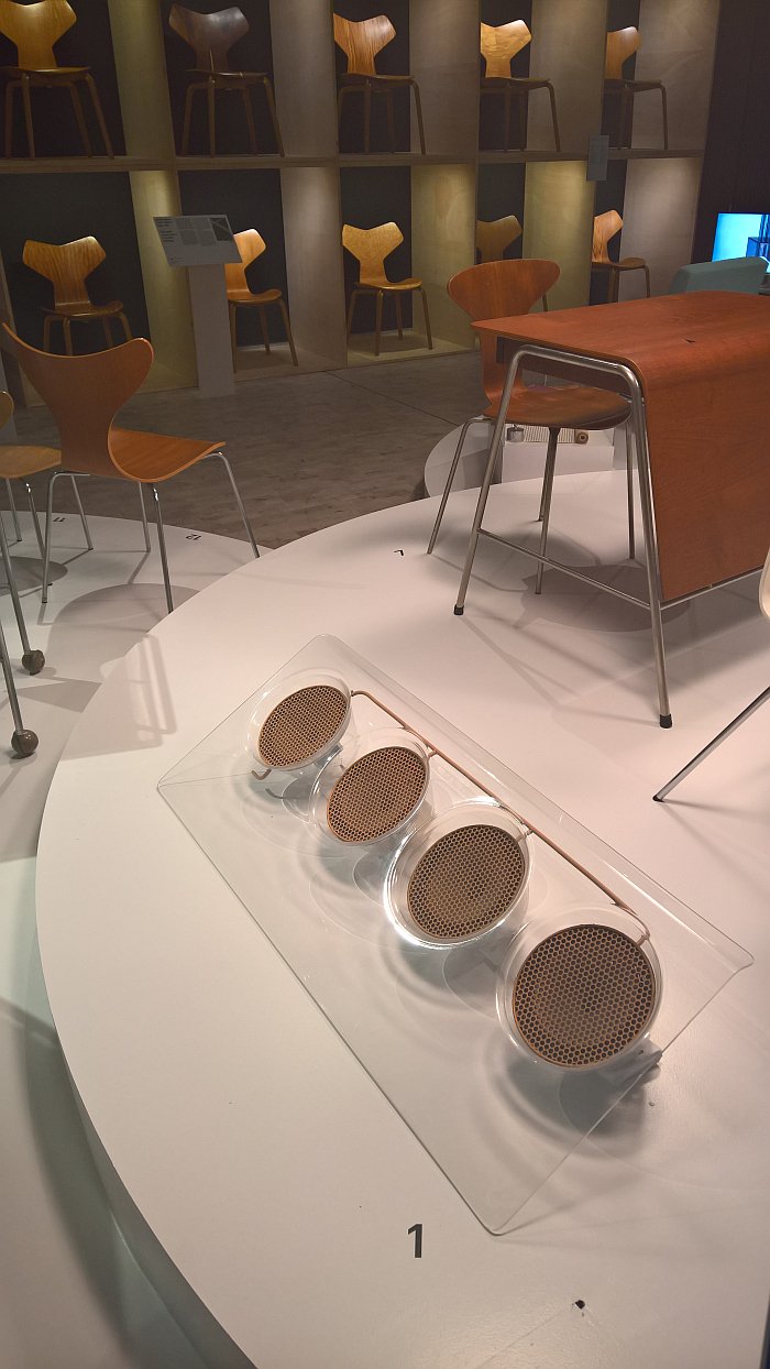 Grand Prix speaker by Arne Jacobsen for Munkegård school, as seen at Arne Jacobsen - Designing Denmark Trapholt, Kolding