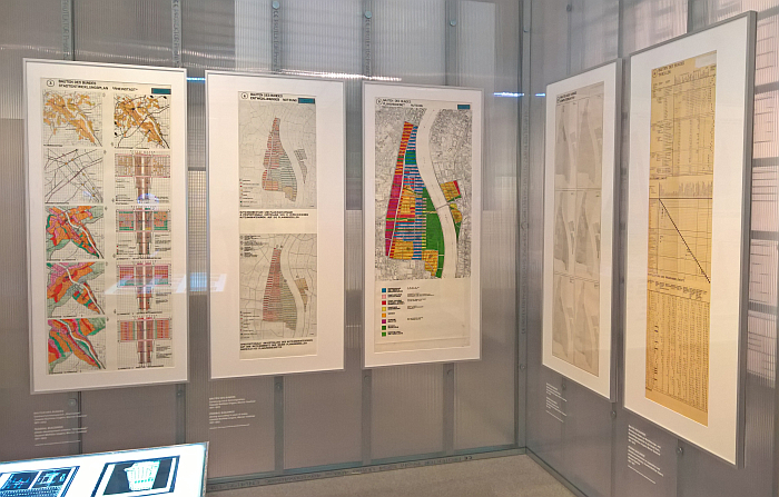 Oswald Mathias Ungers & Werner Goehner's entry for the Federal Government Buildings Competition in Bonn, as seen at The Architecture Machine. The Role of Computers in Architecture, the Architekturmuseum der TU München