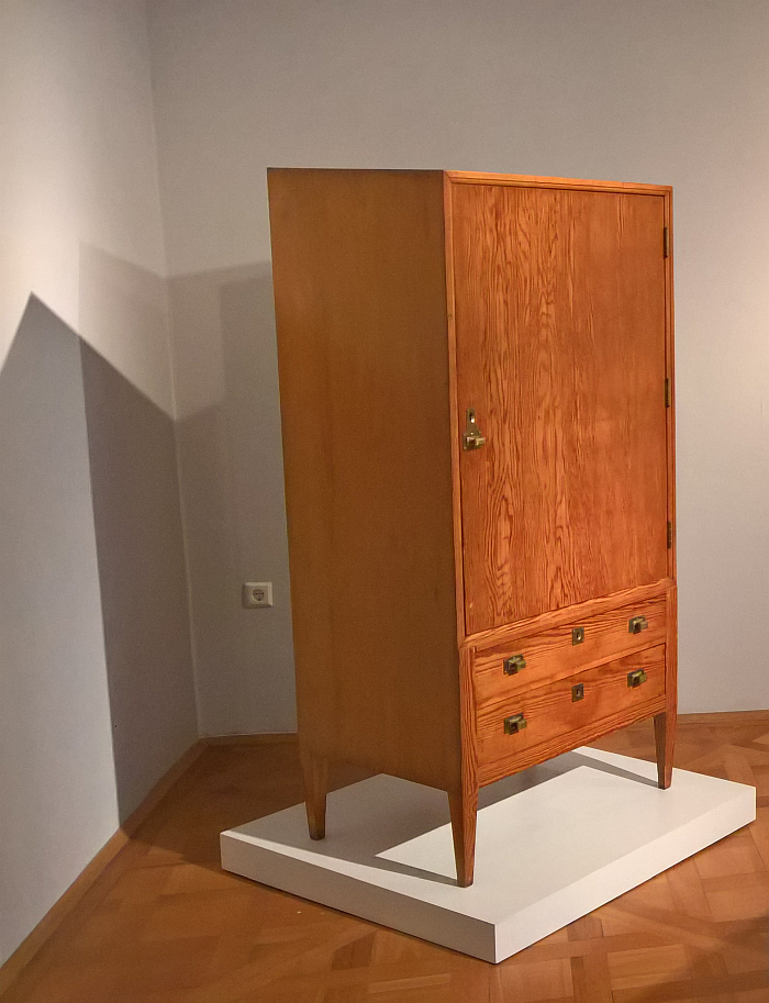 Wardrobe by Gertrud Kleinhempel for Werkstätten für Deutschen Hausrat Theophil Müller, ca 1906, as seen at Add to the Cake: Transforming the roles of female practitioners, the Kunstgewerbemuseum Dresden (06.07.2019—03.11.2019)